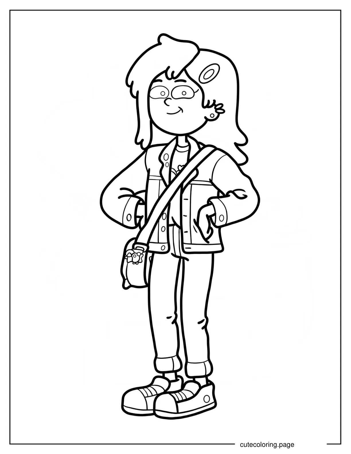 Amphibia Adult Marcy Wu Coloring Sheet coloring page