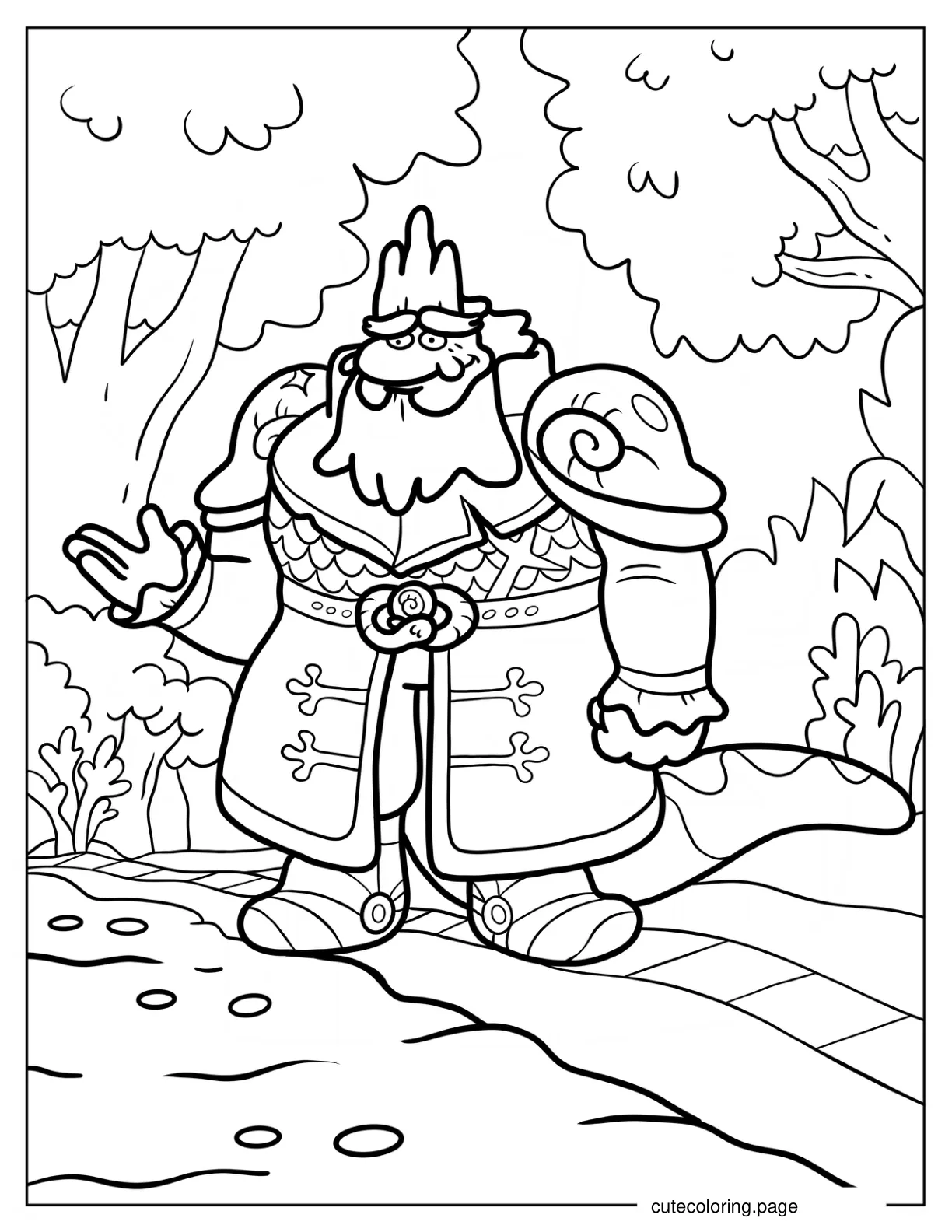 Amphibia King Andrias In The Forest Coloring Page coloring page