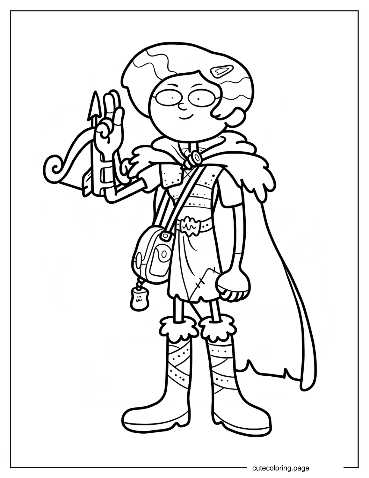 Amphibia Marcy Wu In Armor Coloring Page For Kids coloring page