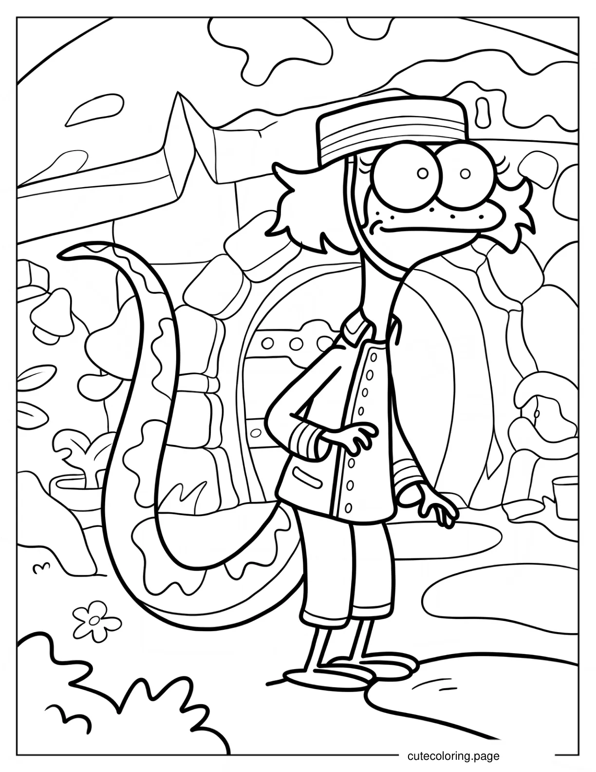 Cute Amphibia Bella Coloring Page coloring page