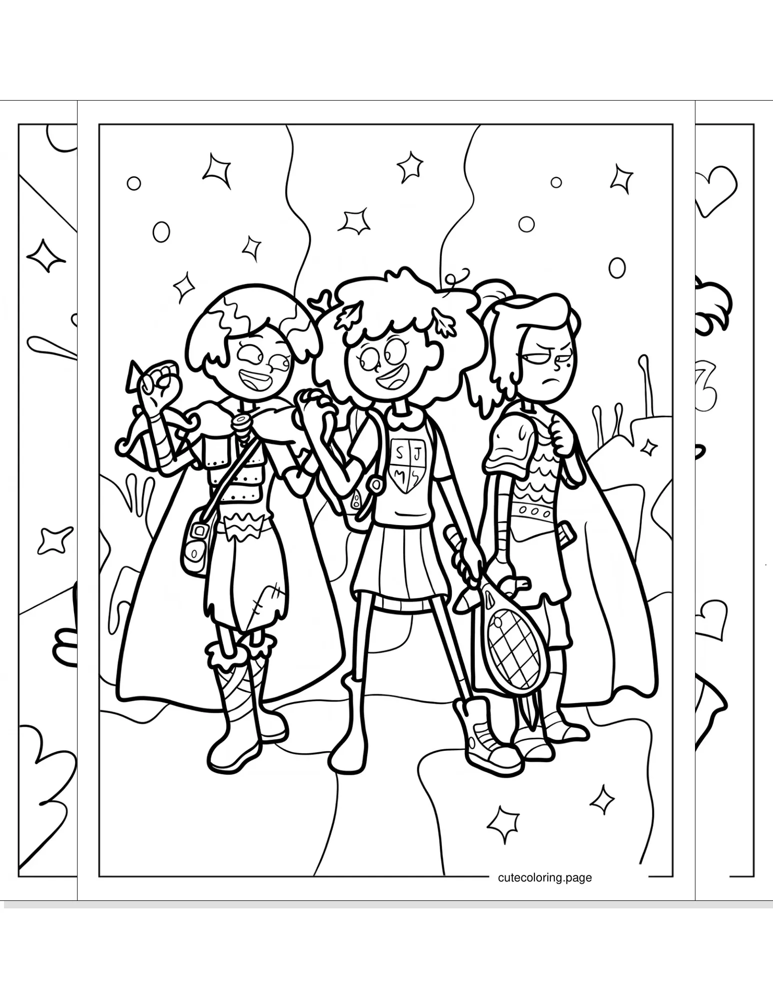 amphibia coloring pages coloring page