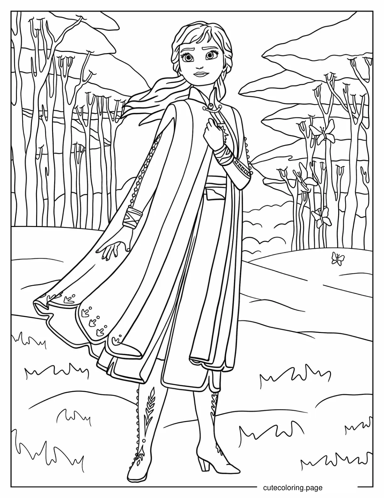 Anna In Frozen 2 coloring page