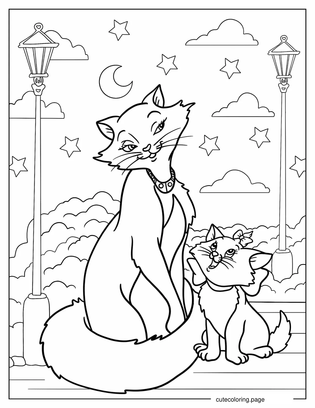 Duchess And Marie In The Streets Of France coloring page