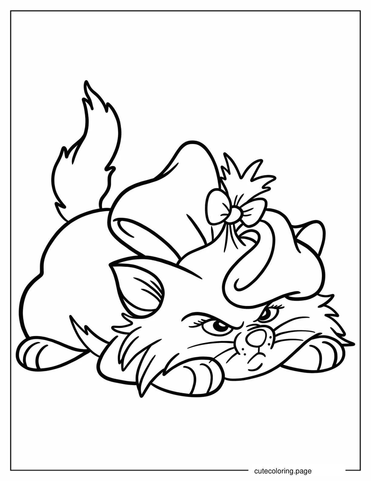 Easy Outline Of Marie Pouting Coloring Sheet coloring page