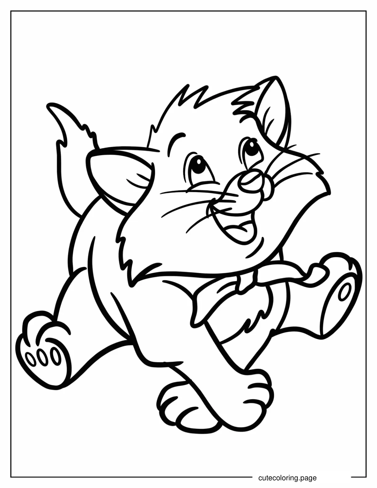 Easy Outline Of Toulouse Coloring Page For Preschoolers coloring page