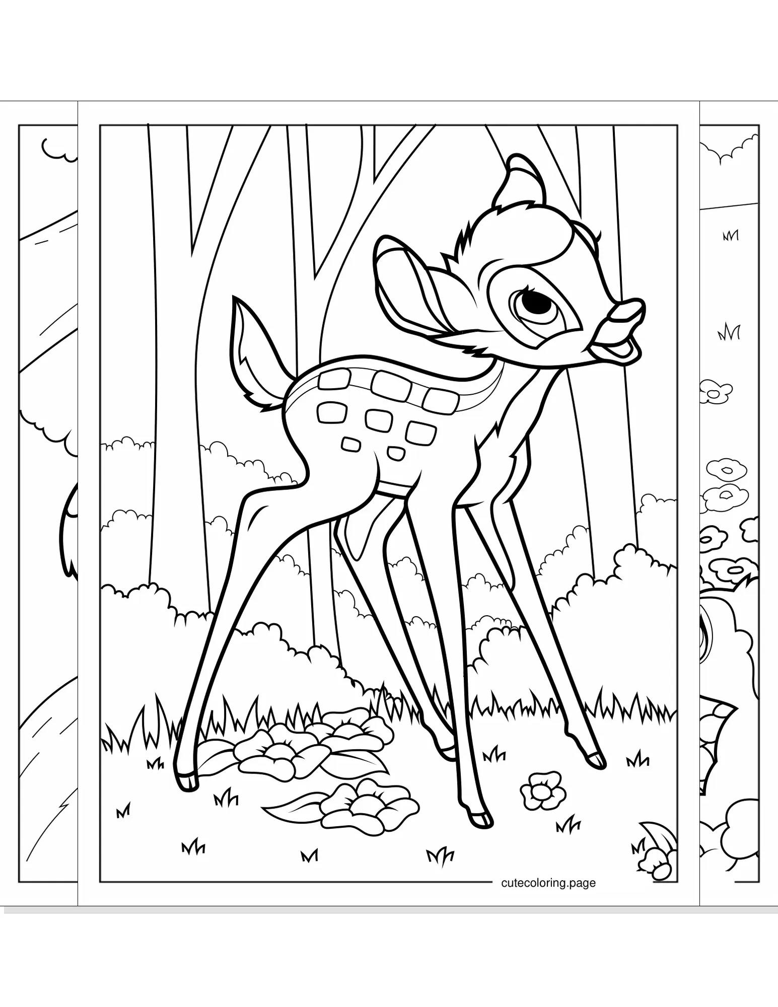 bambi coloring pages coloring page