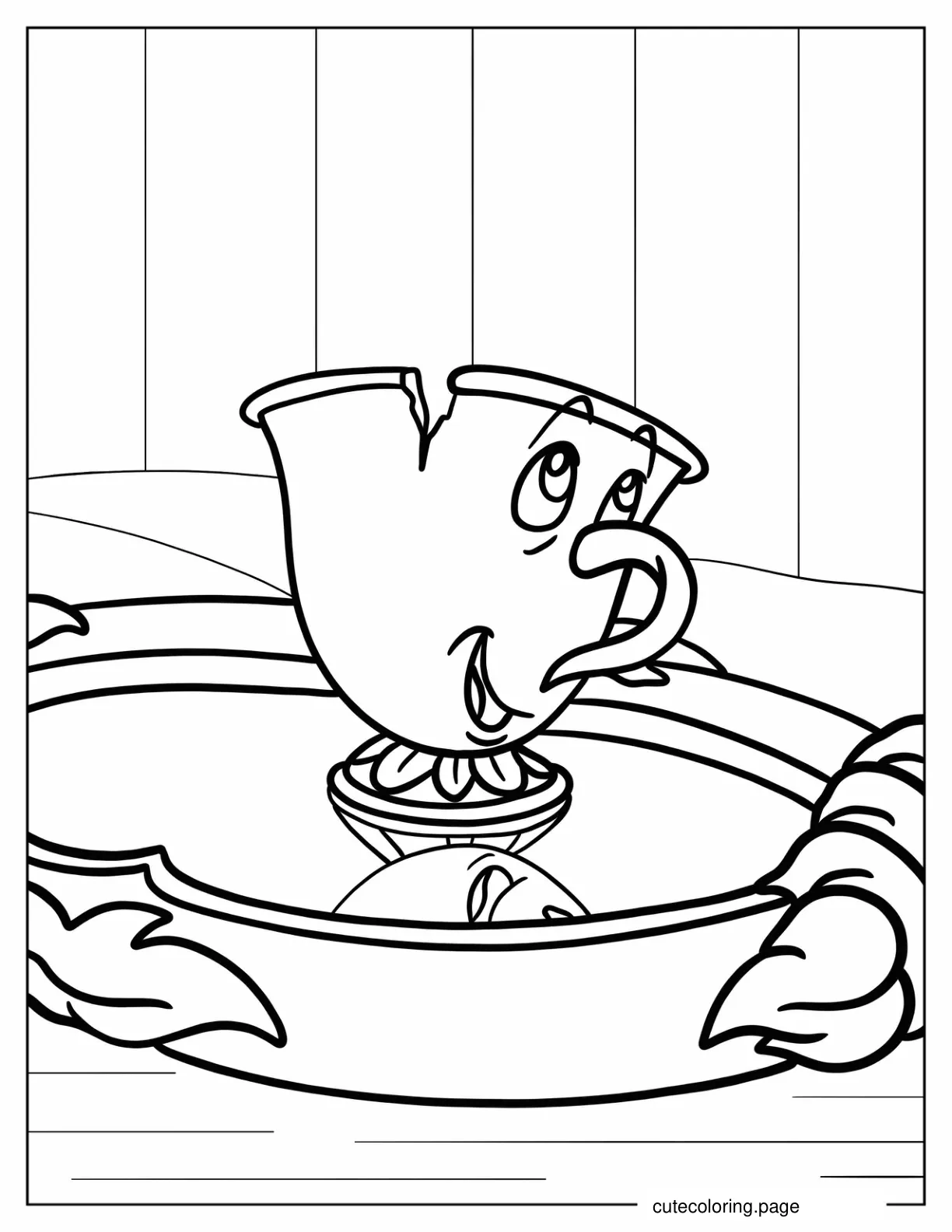 Kawaii Chip Coloring In For Preschoolers coloring page