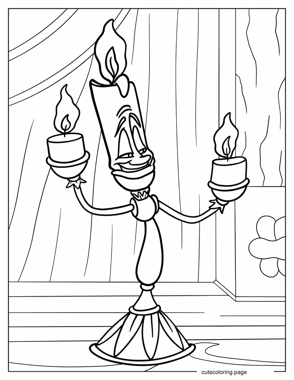 Lumiere Coloring Sheet coloring page