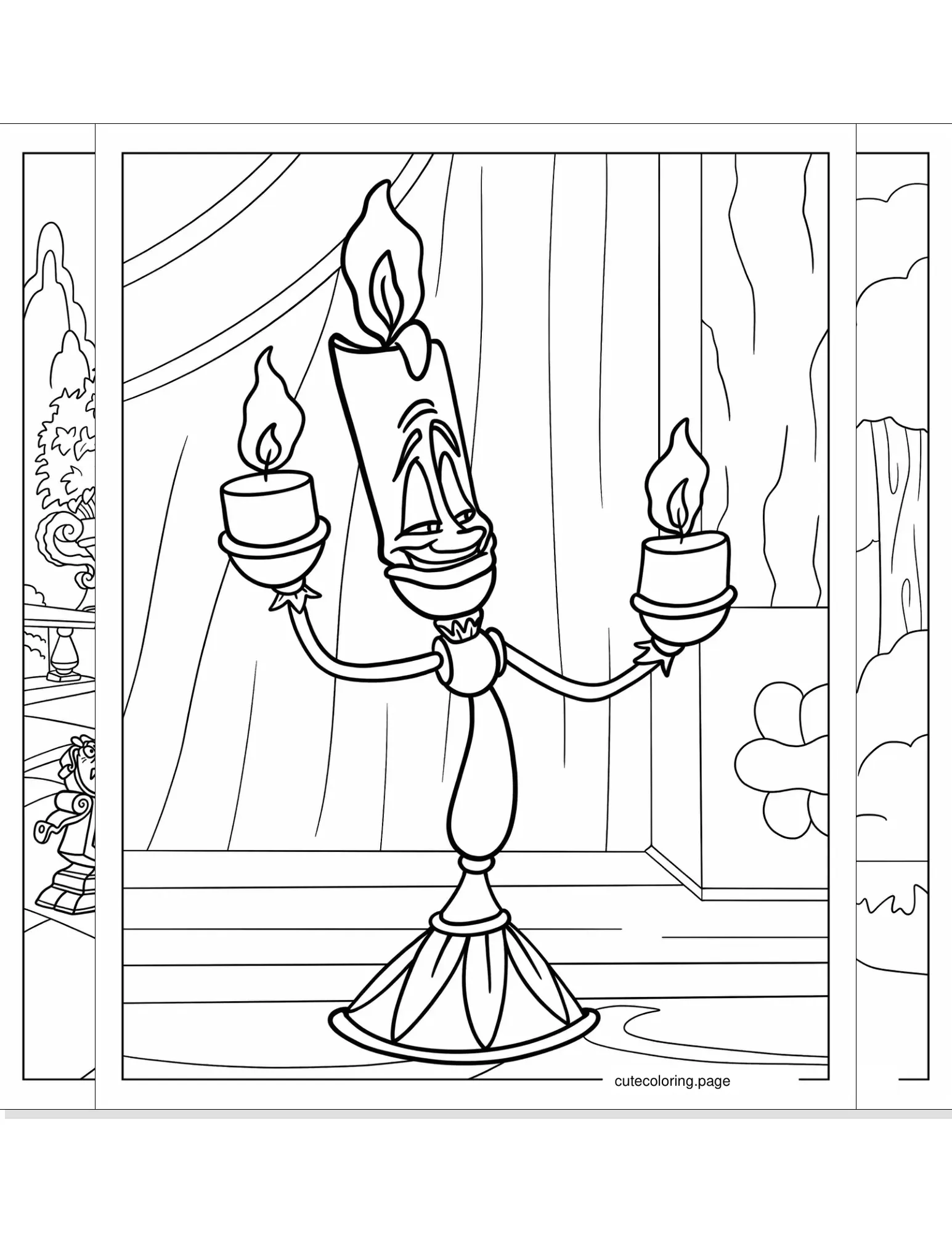 beauty and the beast coloring pages coloring page