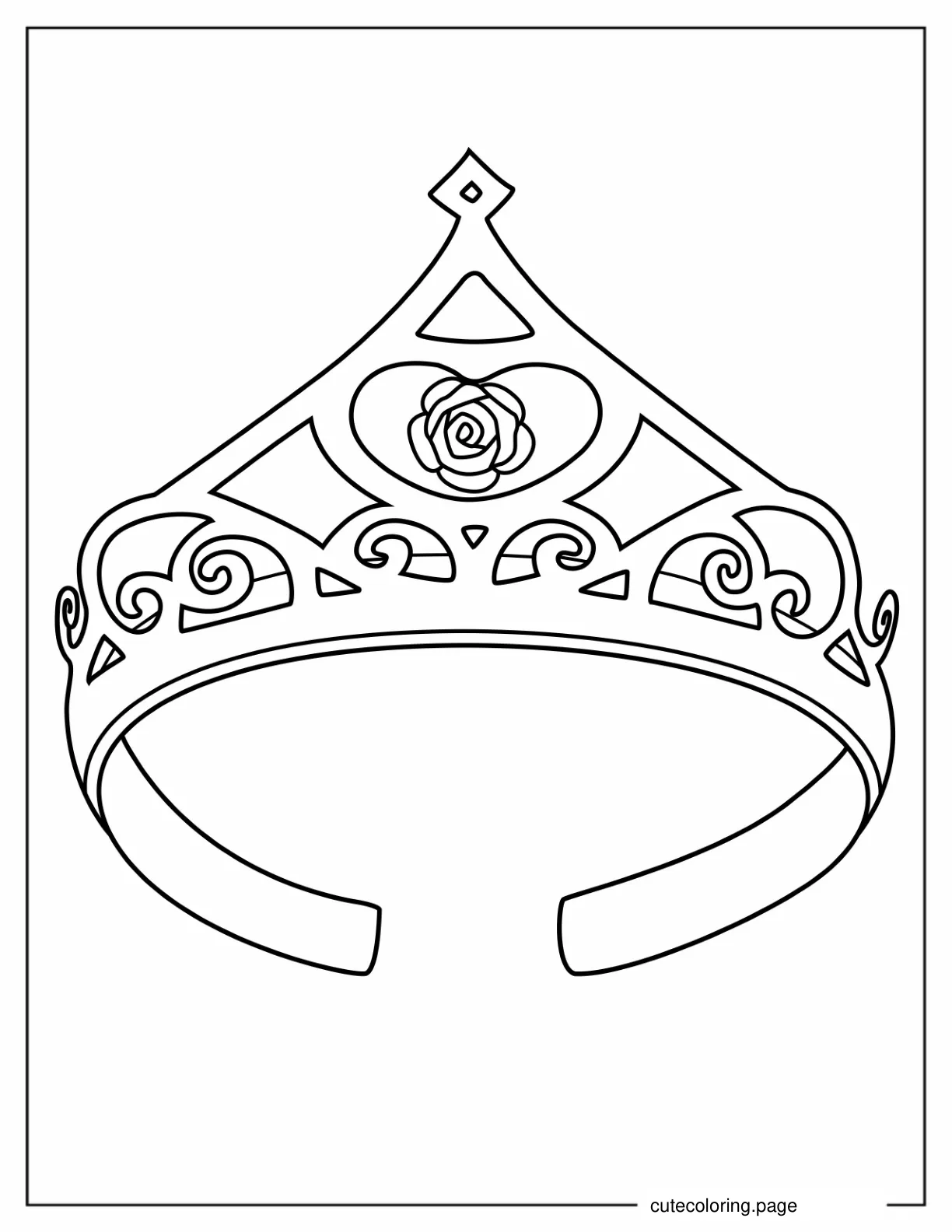 Belle Crown Coloring Page coloring page