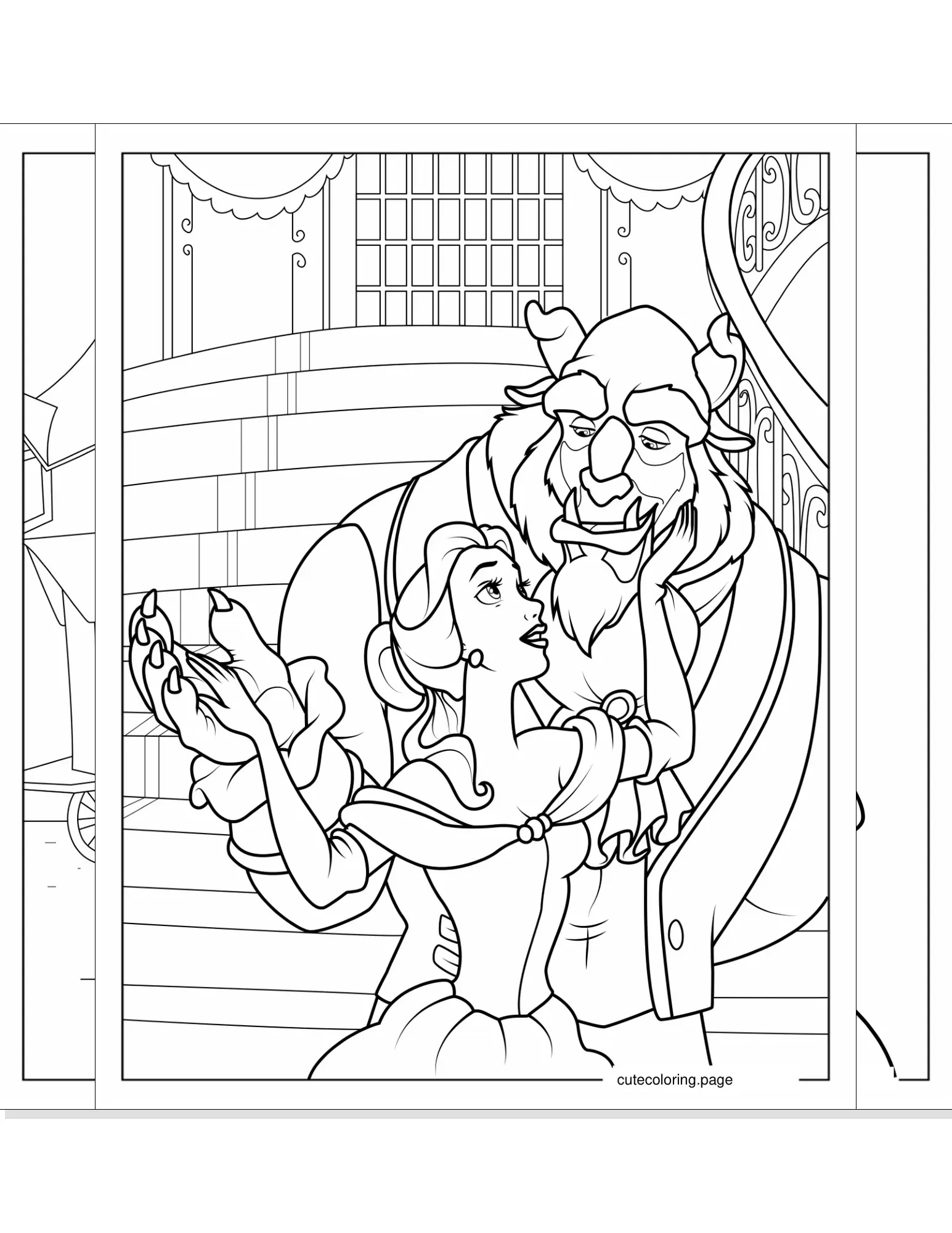 belle coloring pages coloring page