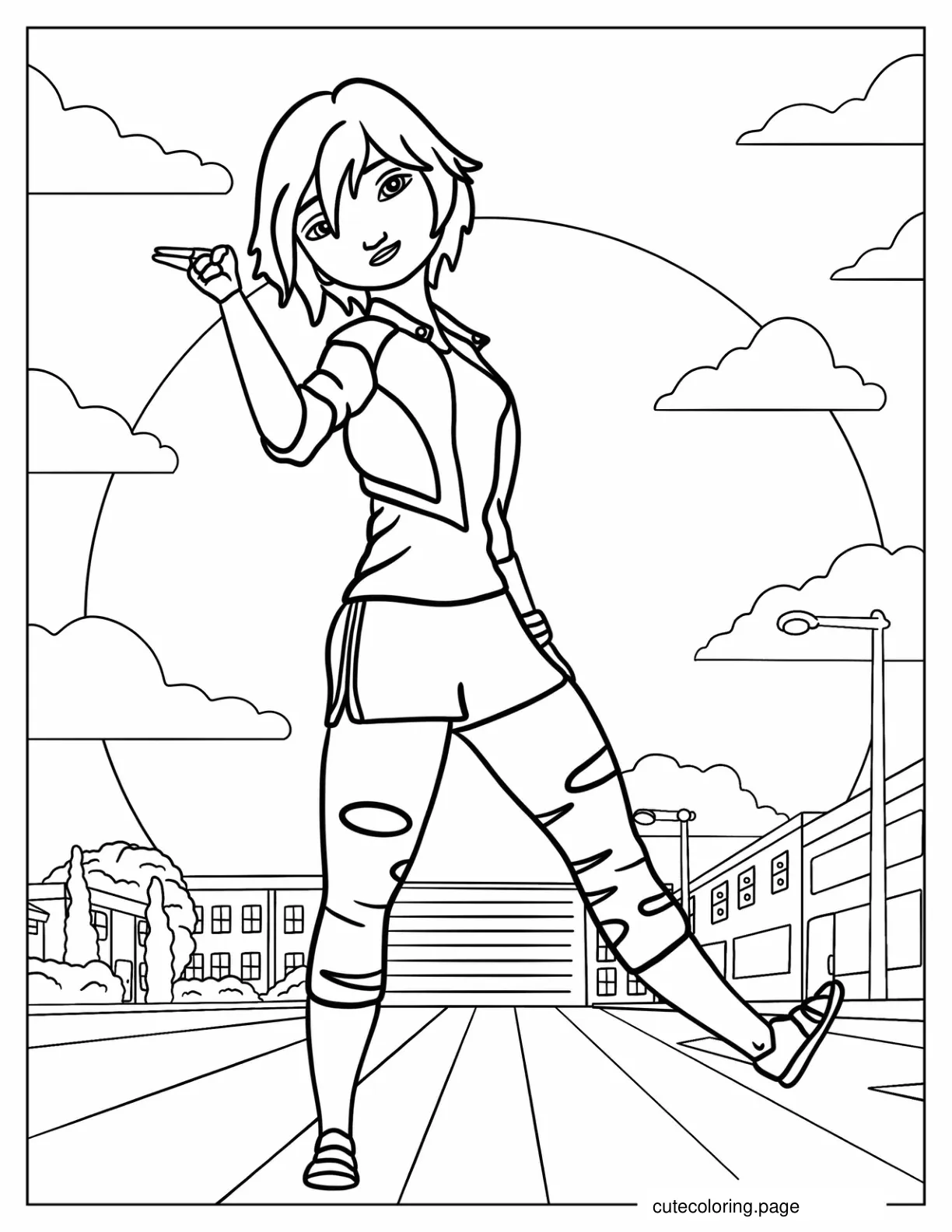 Big Hero 6 GoGo Tomago Coloring Page coloring page