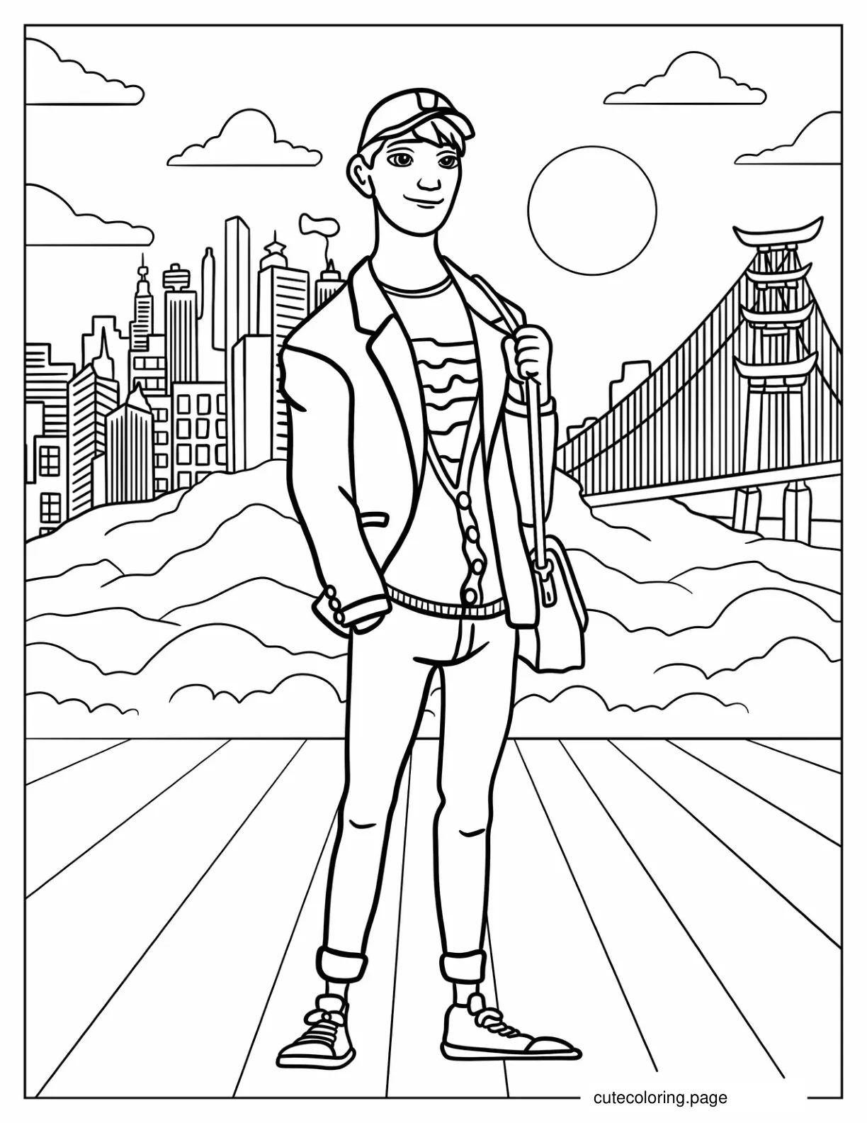 Big Hero 6 Tadashi Hamada Coloring Page coloring page