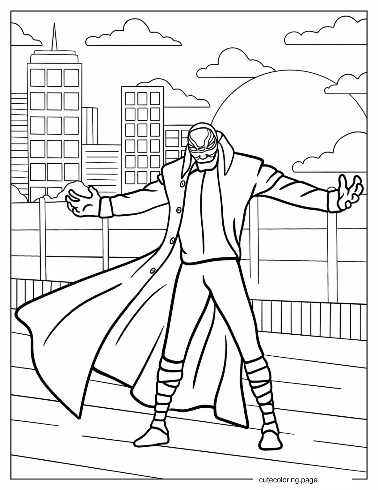 Big Hero 6 Villain Yokai Coloring Sheet coloring page