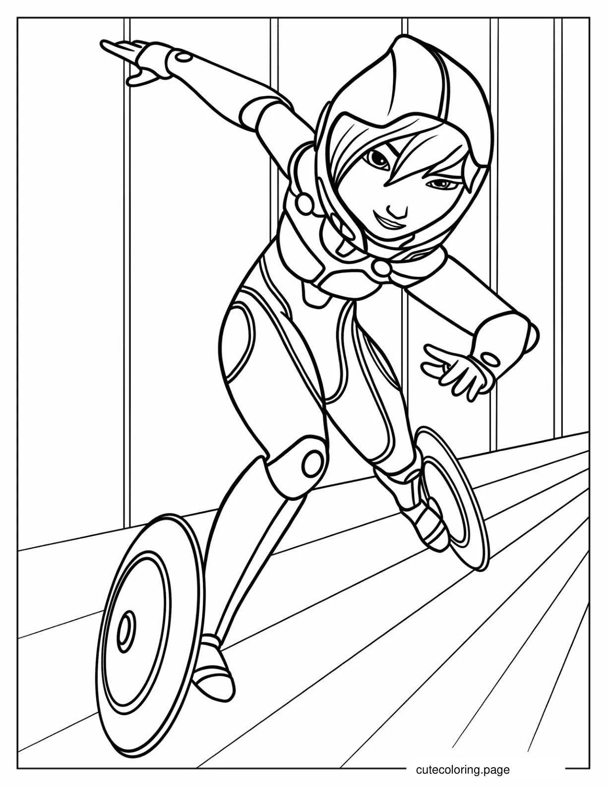 GoGo Tomago In Superhero Suit coloring page