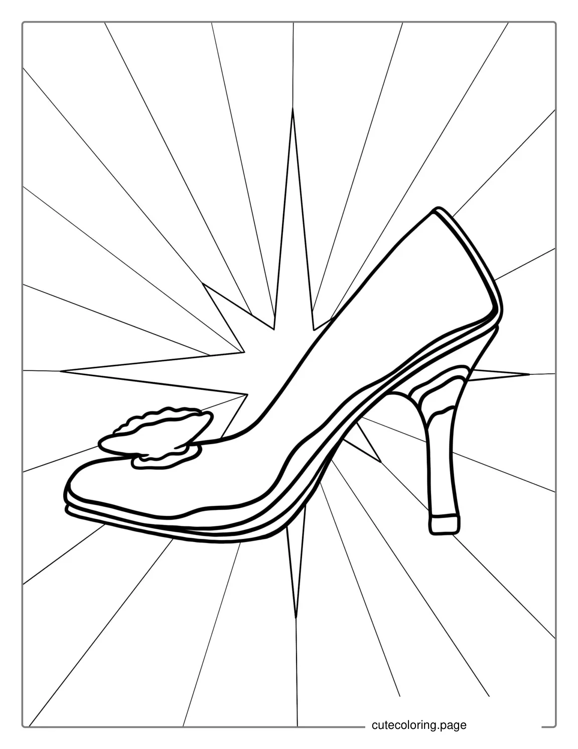 Coloring Page Of Cinderella_s Glass Slipper coloring page