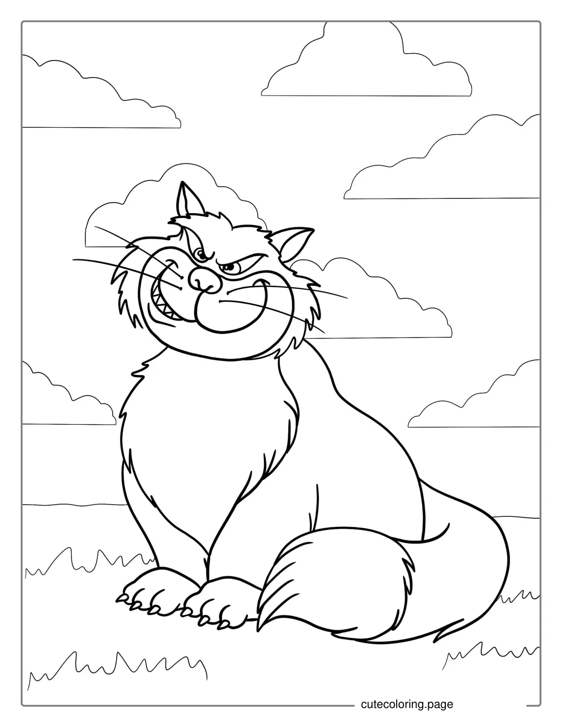 Coloring Page Of Lucifer The Cat From Cinderella coloring page