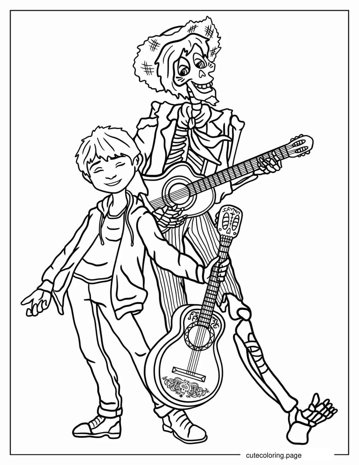 Hector And Miguel Coloring Page coloring page