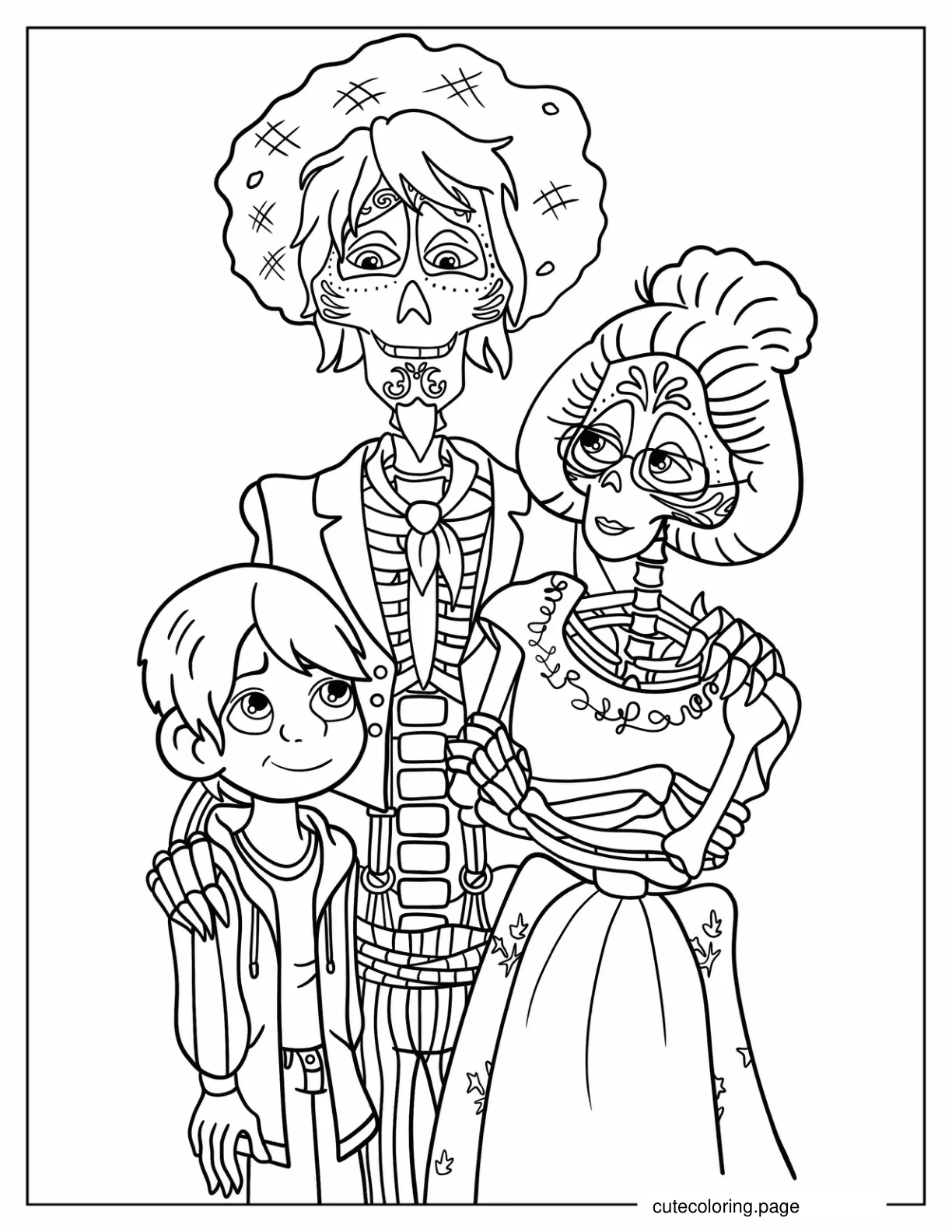 Miguel Hector And Imelda coloring page