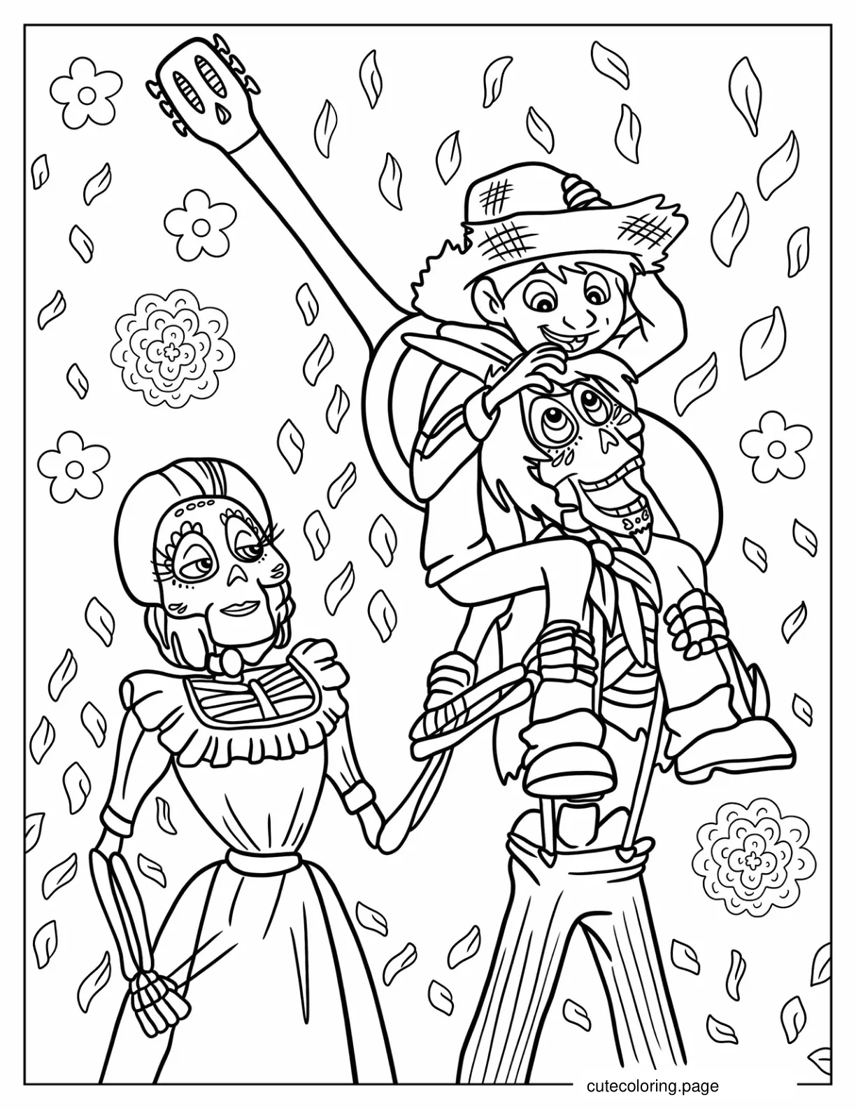 Miguel Sitting On Hector_s Shoulder coloring page