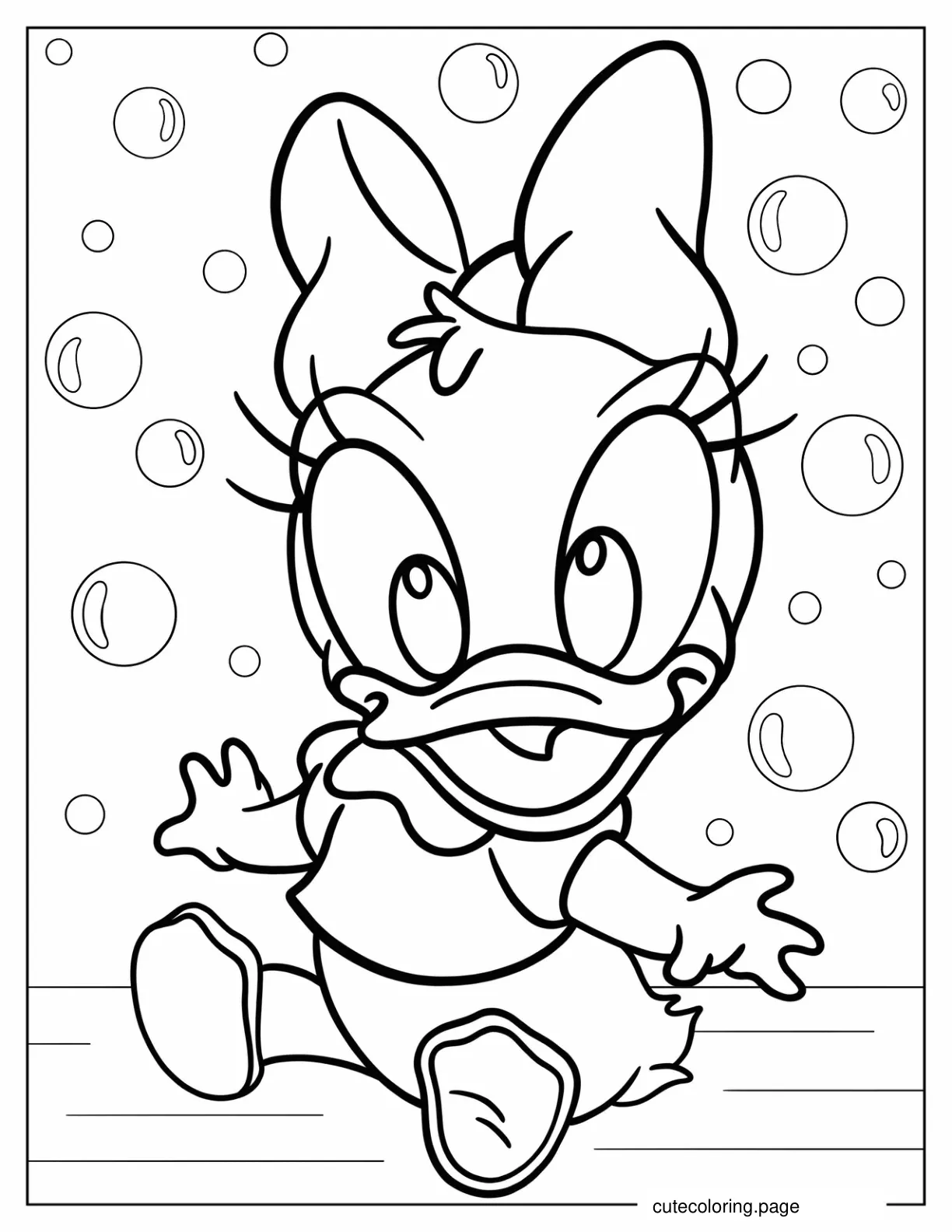 Cute Baby Daisy Duck Coloring In For Kids coloring page