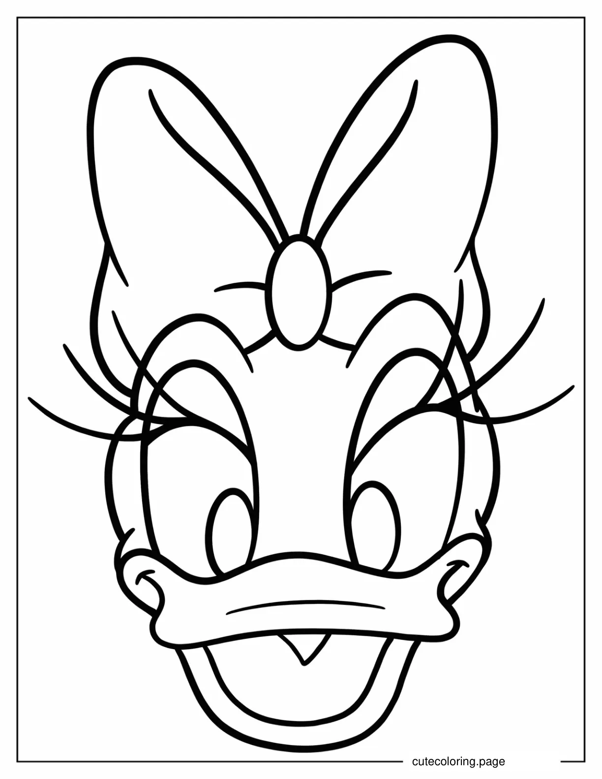 Outline Of Daisy Duck_s Face Coloring In coloring page