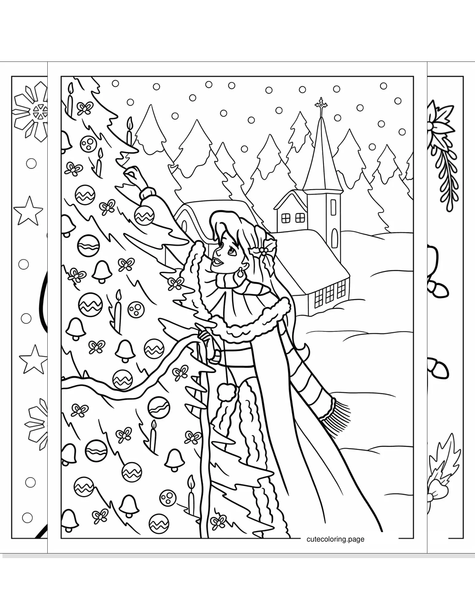 disney christmas coloring pages coloring page