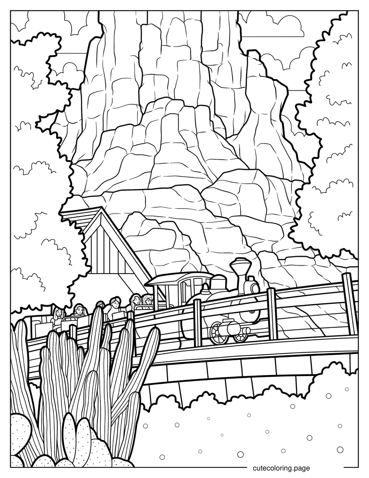 Big Thunder Mountain Railroad Disneyland coloring page