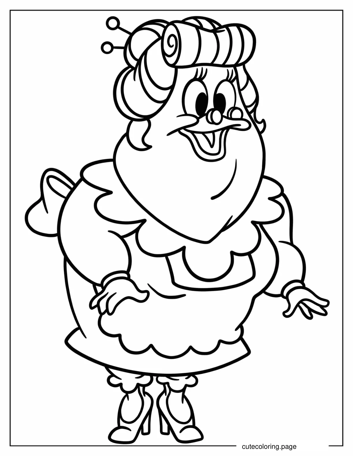 Easy Mrs. Bentina Beakley Outline Coloring Sheet coloring page