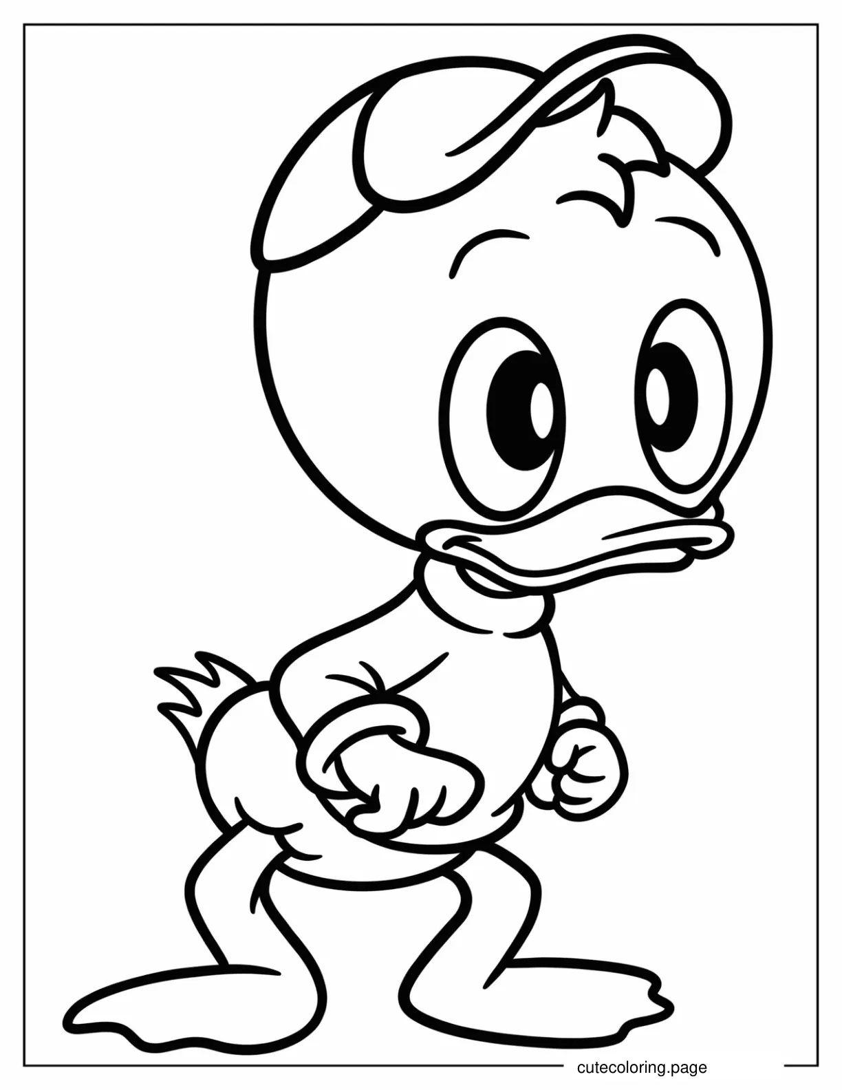 Kawaii Huey Coloring Page For Preschoolers coloring page