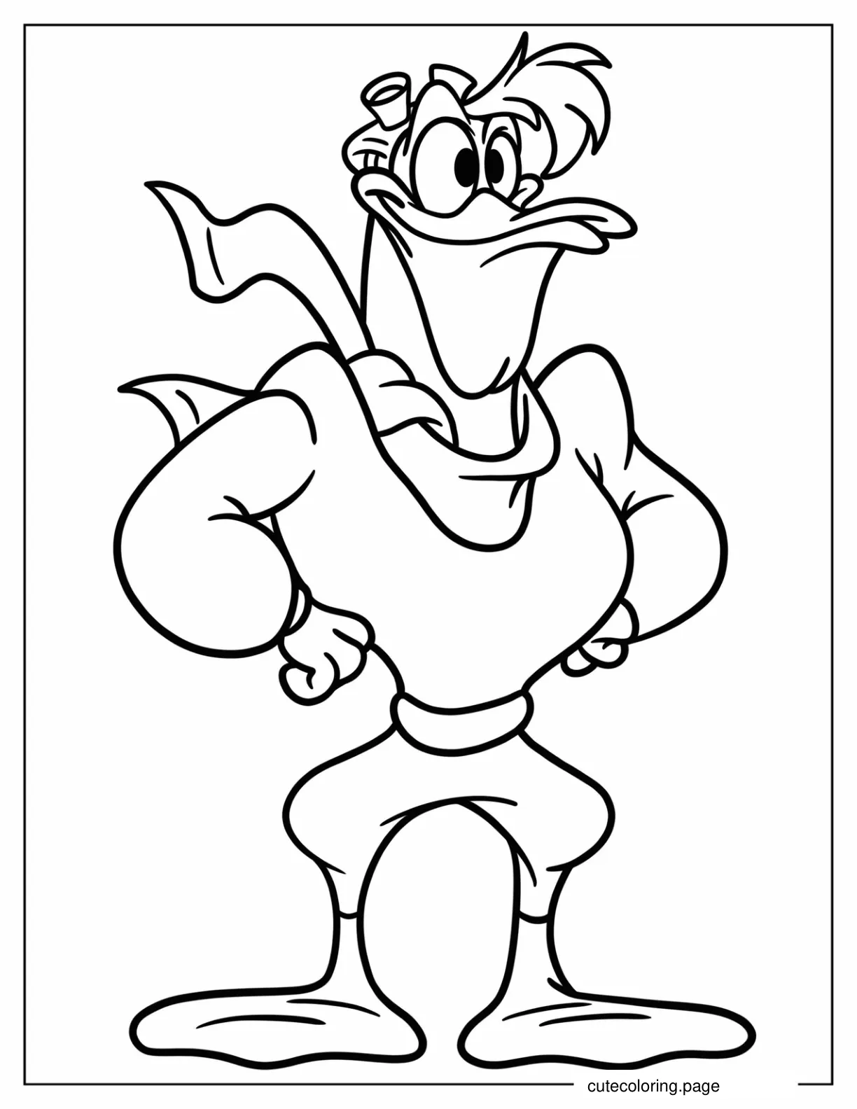 Simple Launchpad McQuack Coloring Page For Kids coloring page