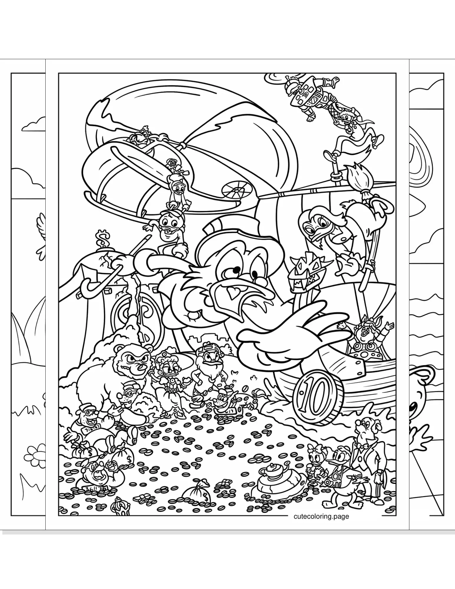 ducktales coloring pages coloring page