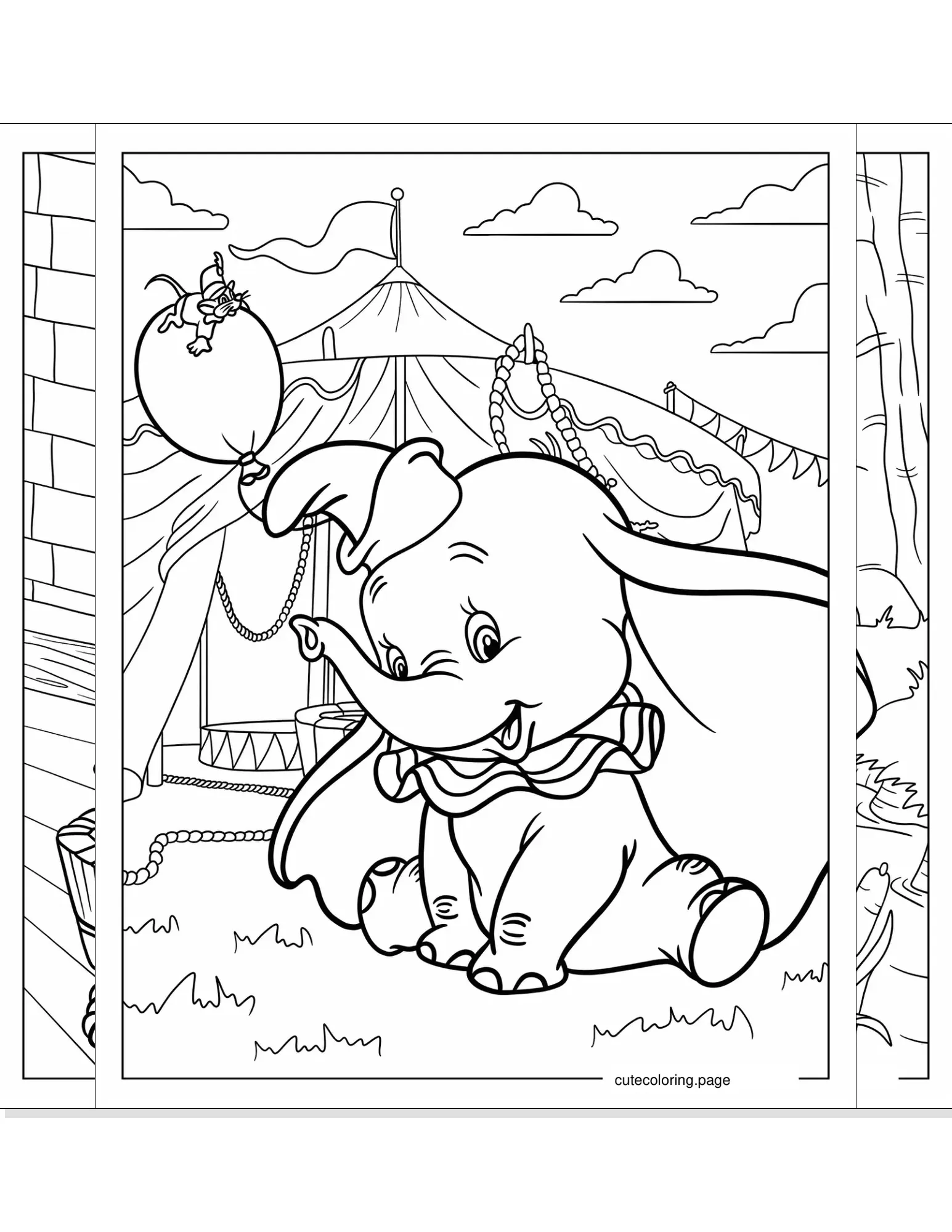 dumbo coloring pages coloring page