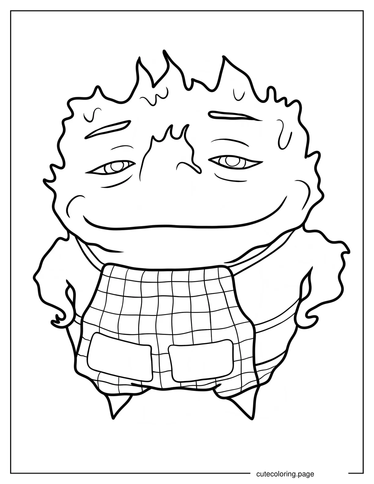 Bernie Lumen In Apron Coloring Sheet coloring page