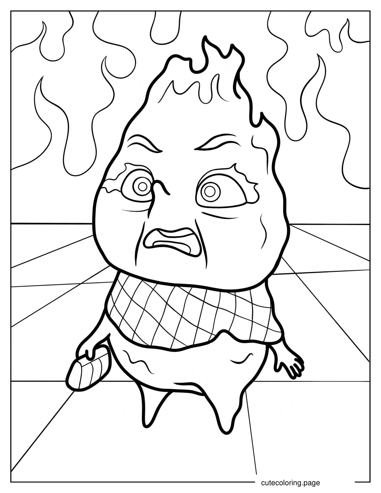 Elemental Cinder Lumen Gaping Coloring Page coloring page