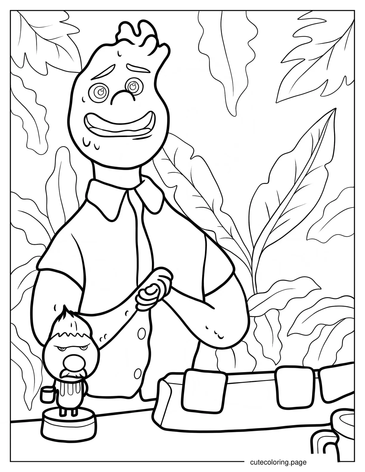 Nervous Wade Ripple On The Job Coloring Page coloring page