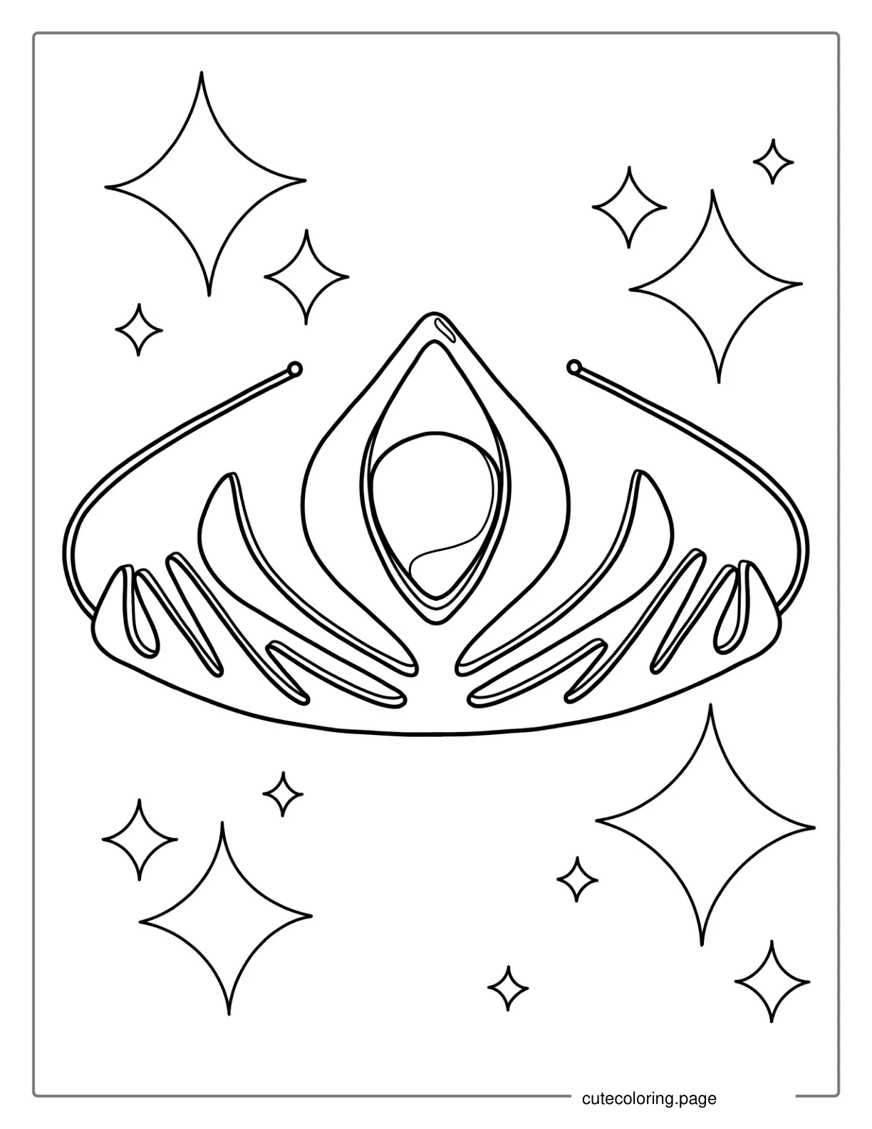 Elsa Crown Coloring Page coloring page