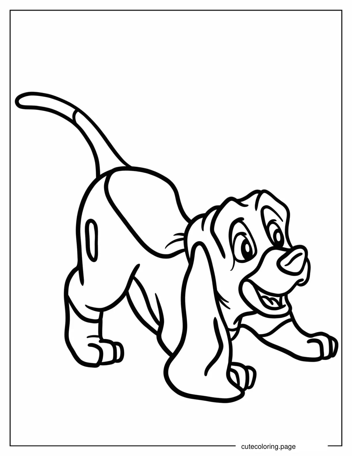 Easy Copper Playing Coloring Sheet For Preschoolers coloring page