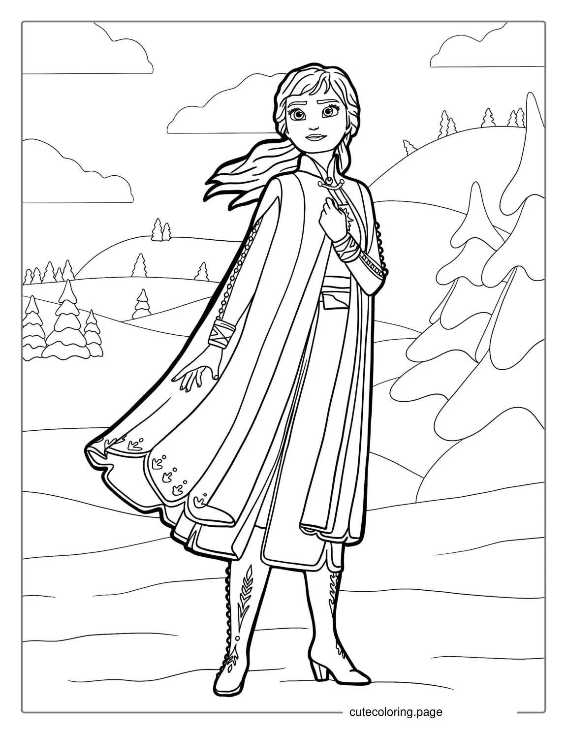 Anna Coloring Page For Kids coloring page