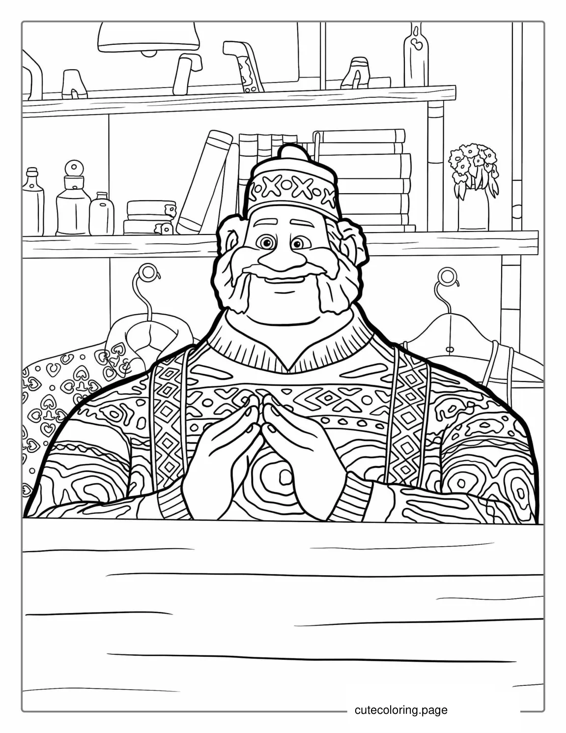 Oaken Character Coloring Page coloring page