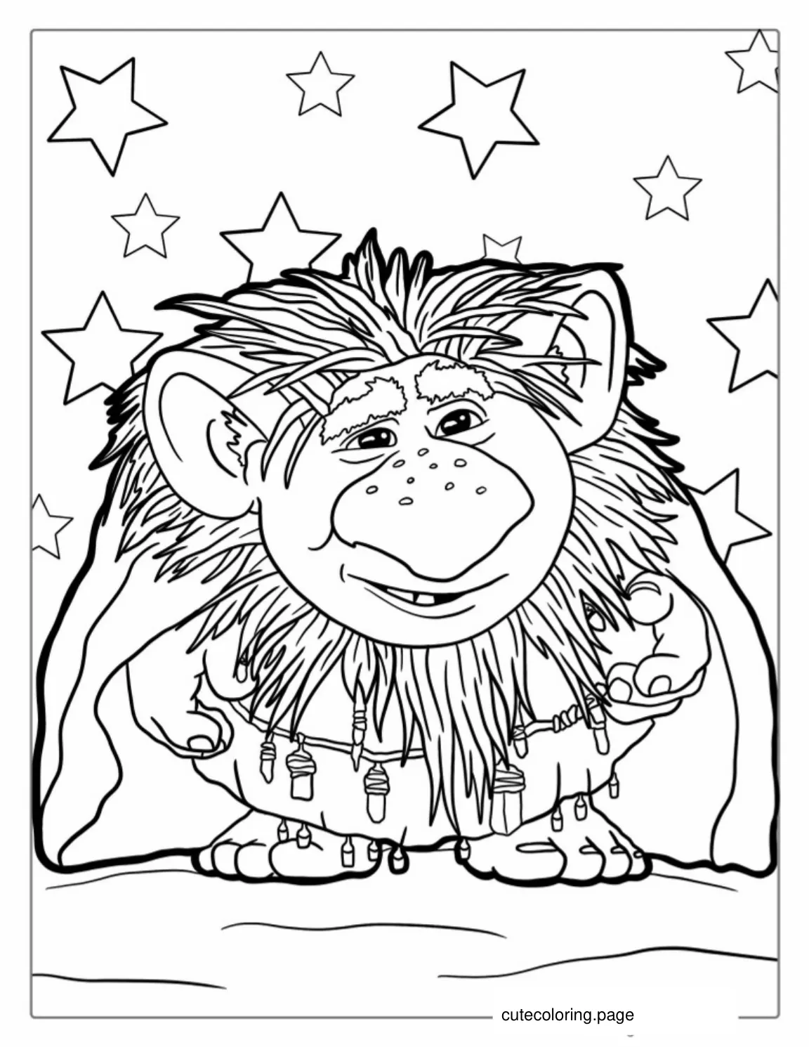 Pabbie Troll From Frozen To Color_ 1 coloring page