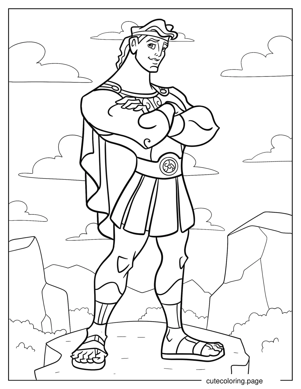 Detailed Hercules Coloring Page For Kids coloring page