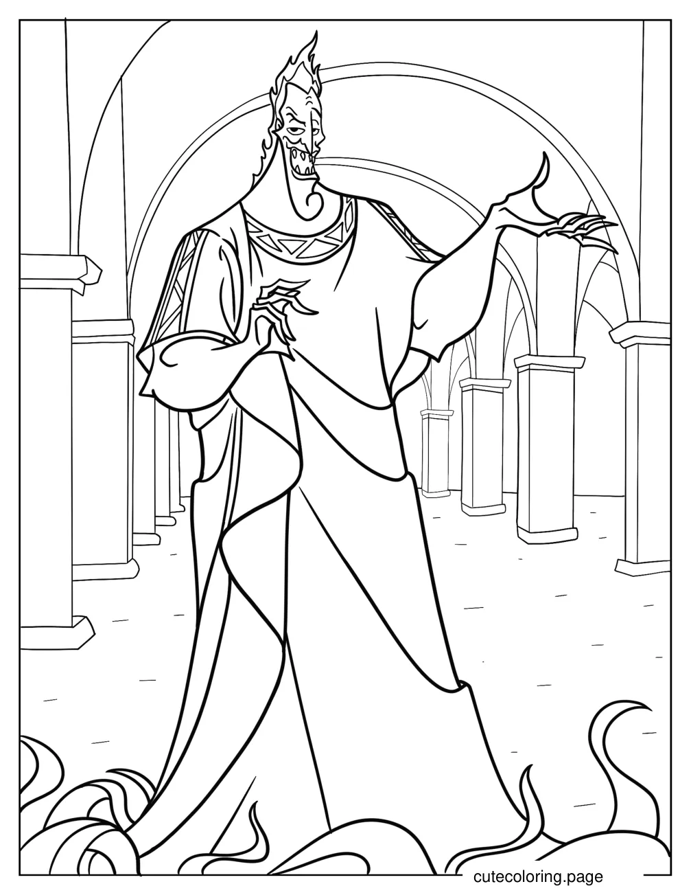 Hades In The Underworld Coloring Page coloring page