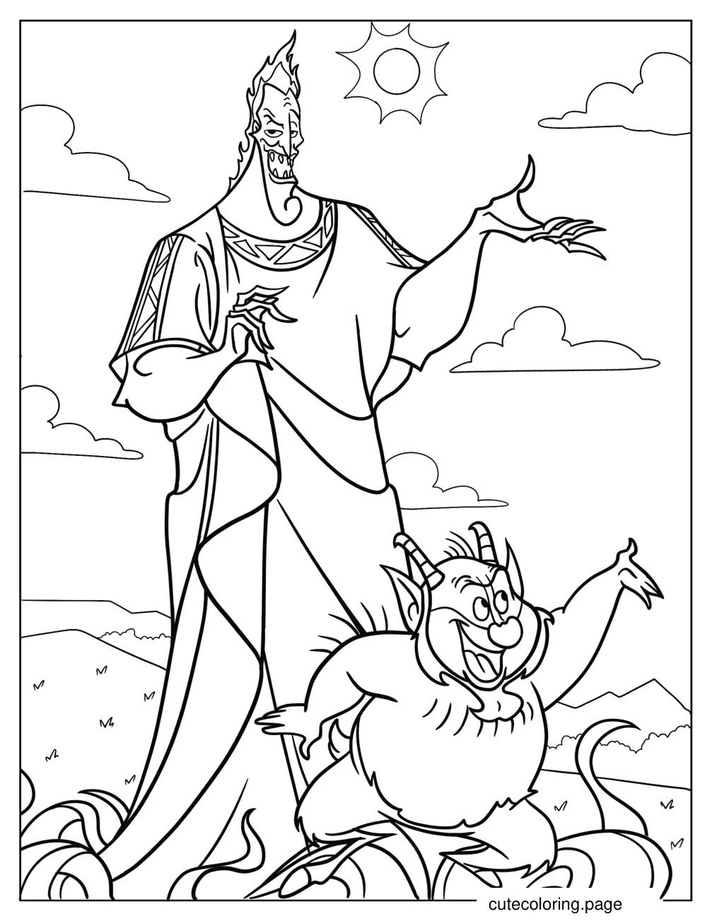 Hades With Phil Coloring Page coloring page