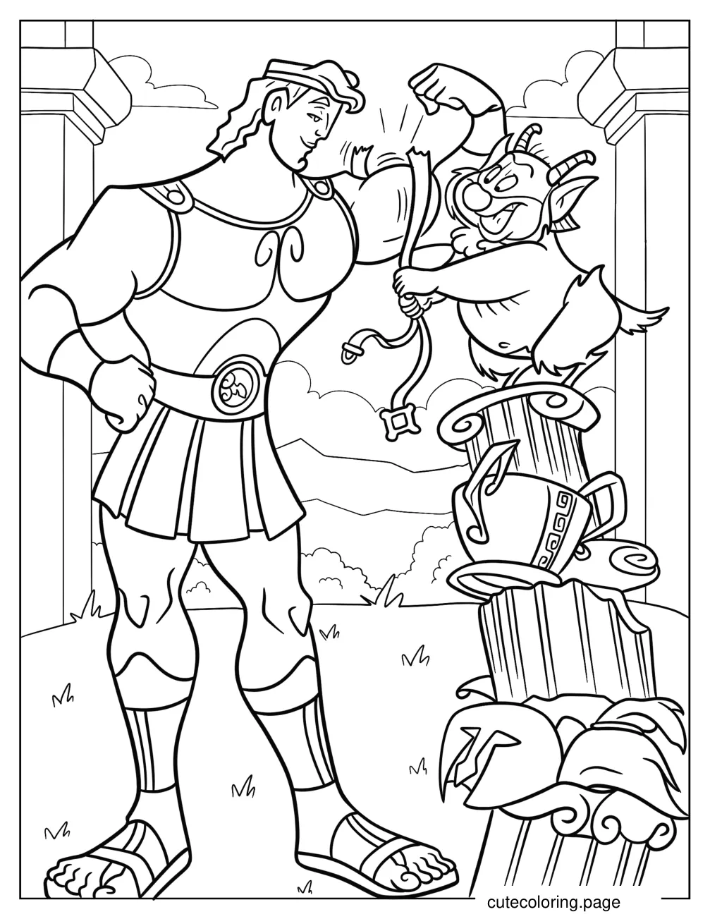 Hercules Breaking Phil_s Tape Measure coloring page