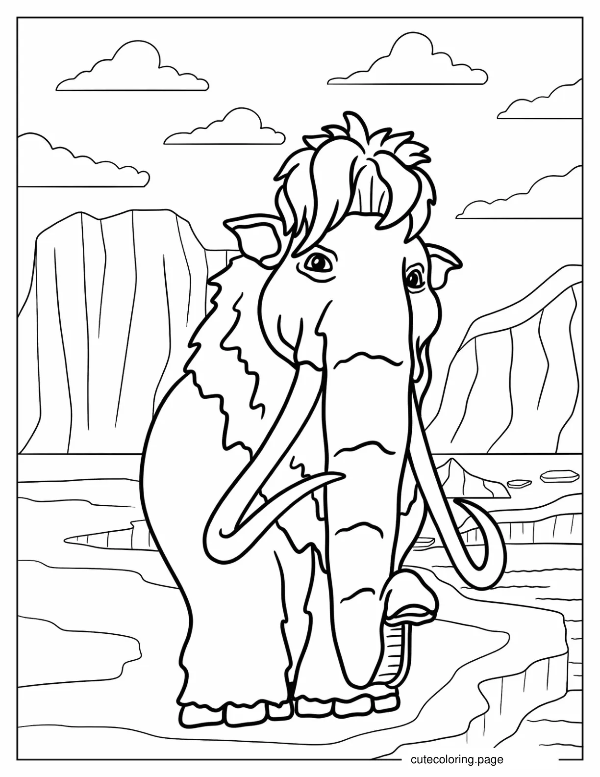 Ellie The Mammoth From Ice Age coloring page