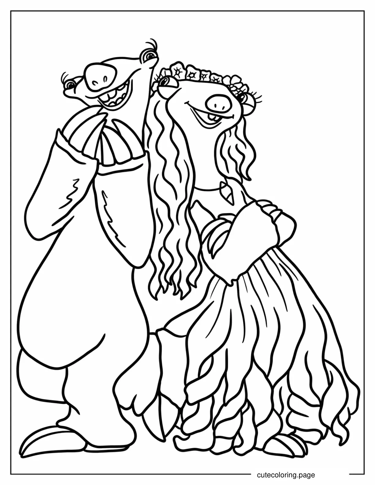 Sid And Brooke Standing Side By Side coloring page