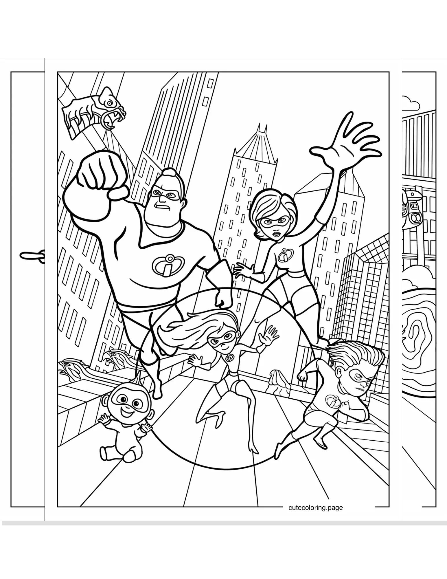 incredibles coloring pages coloring page