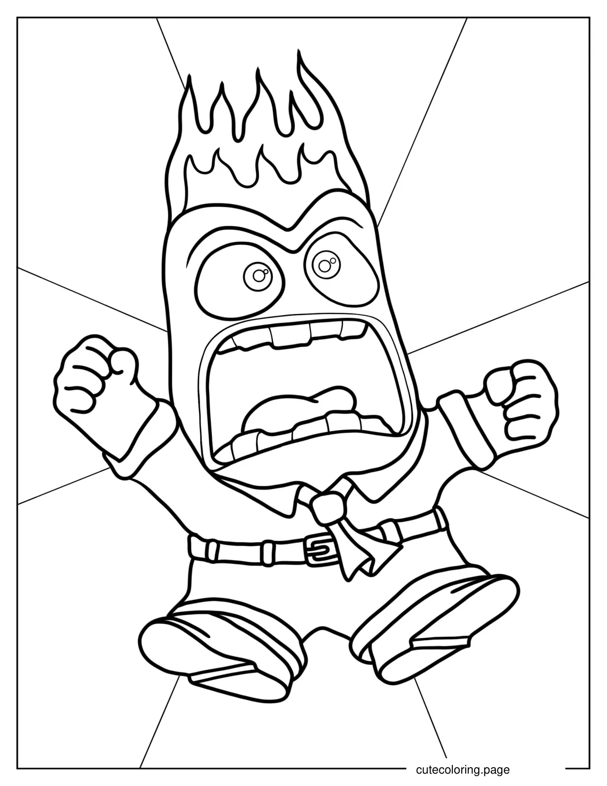 Anger From Inside Out To Color coloring page