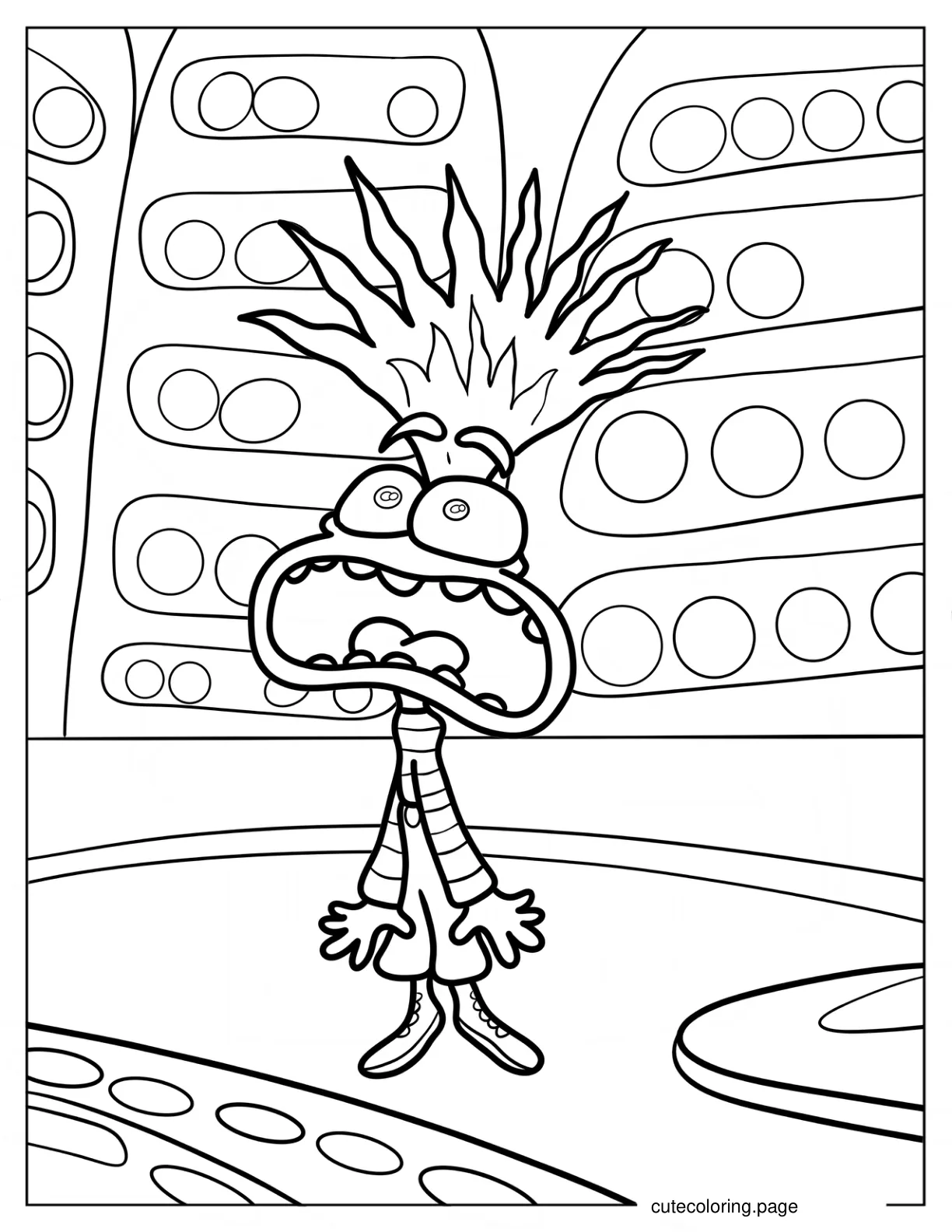 Anxiety Screaming Coloring Page For Kids coloring page